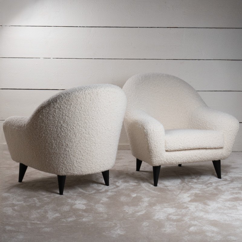 Pair Of Charles Ramos Armchairs 1960-photo-2