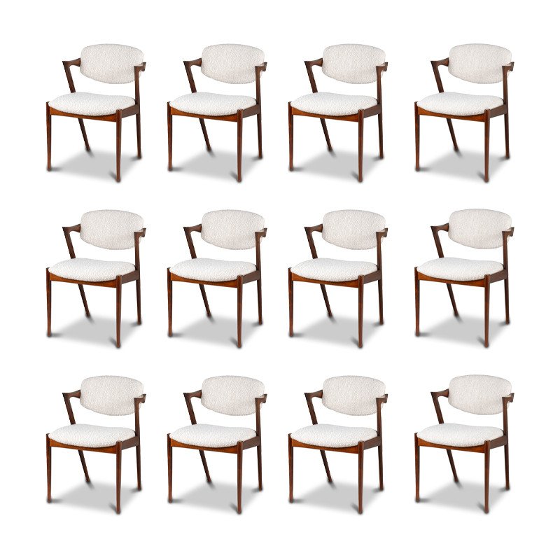 12 Scandinavian Rosewood Chairs 1960