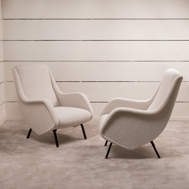 Pair Of Italian Armchairs By Aldo Morbelli - 1950-photo-2