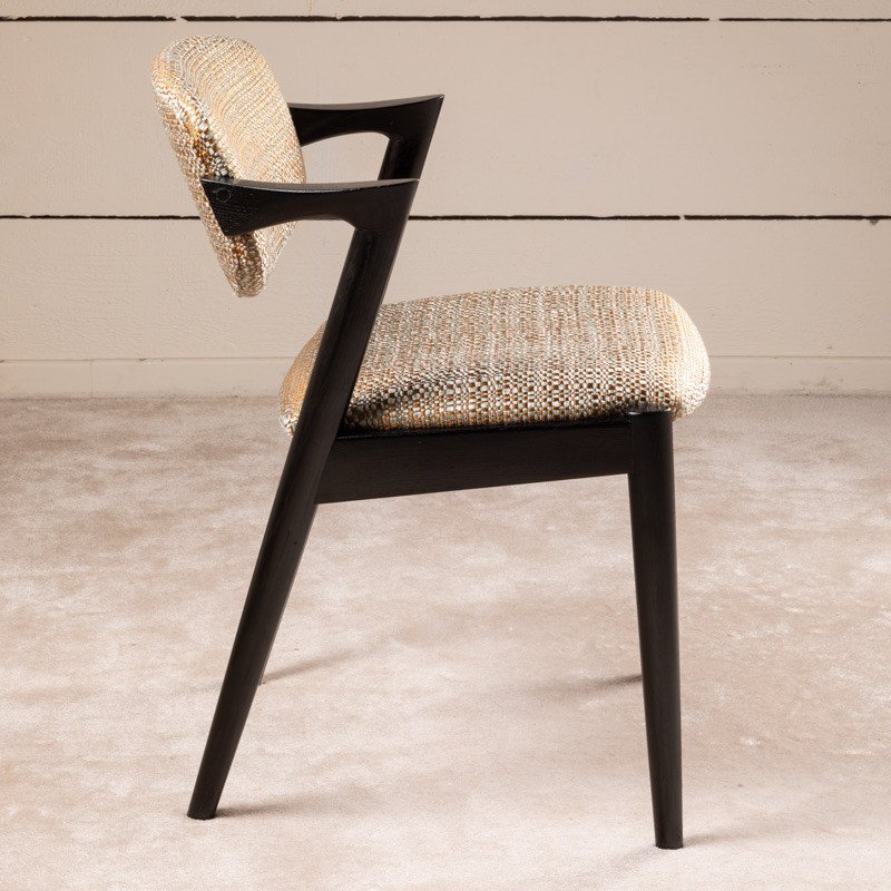 Ensemble De 8 Chaises Scandinaves « Black Oak » 1960-photo-4