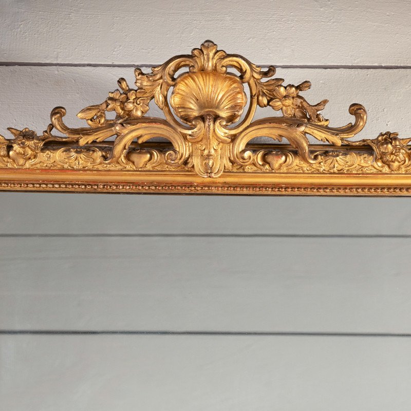 Very Large French Mirror From The 19th Century H. 178 Cm - W. 110 Cm-photo-3