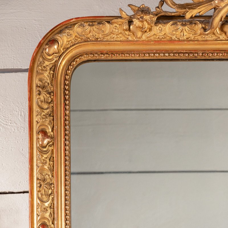 Very Large French Mirror From The 19th Century H. 178 Cm - W. 110 Cm-photo-4