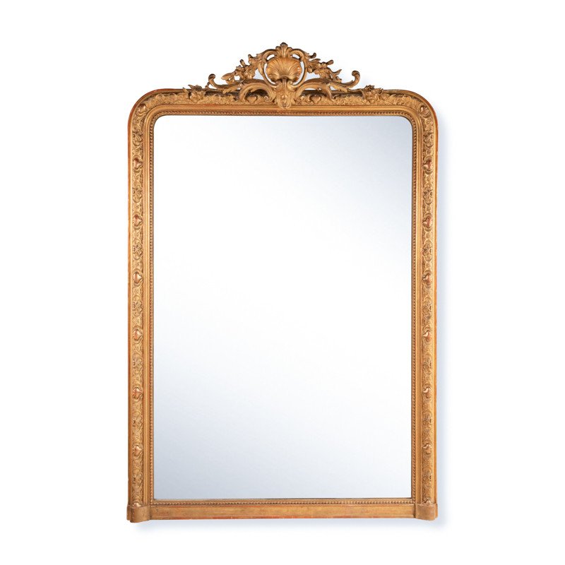 Très Grand Miroir Français Du XIX ème Siècle H. 178 Cm - L. 110 Cm