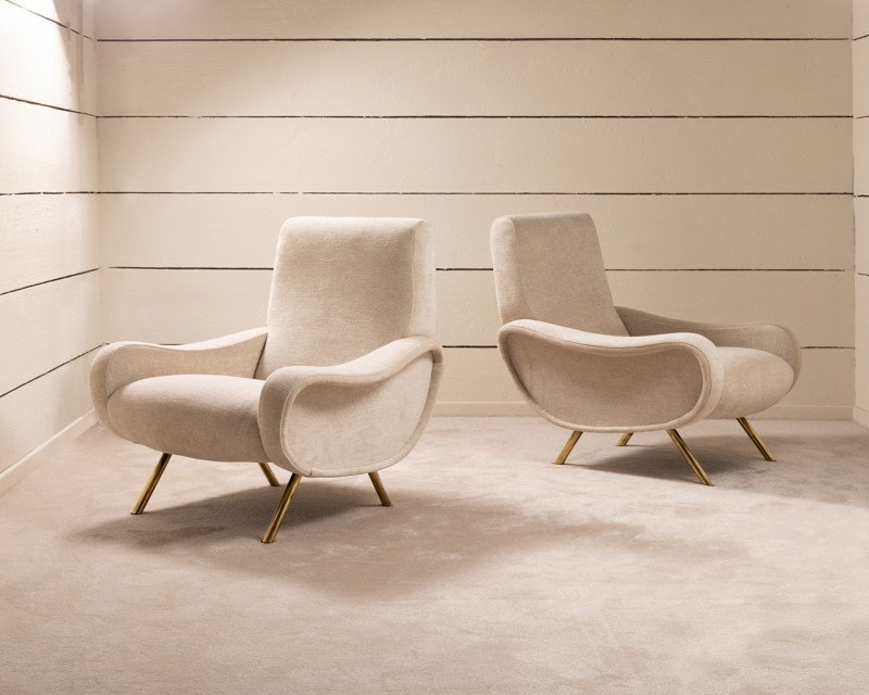 Pair Of "lady" Armchairs By Marco Zanuso