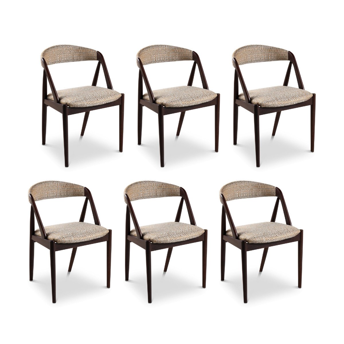 Ensemble 6 Chaises En Palissandre Danemark 1960