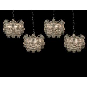 4 Murano Glass Chandeliers From The 70s