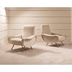 Pair Of "lady" Armchairs By Marco Zanuso