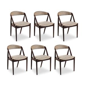 1960 Set Of 6 Danish Rosewood Chairs