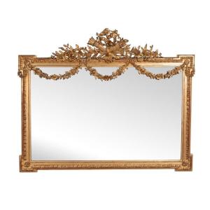 Very Large Louis XVI Style Horizontal Mirror