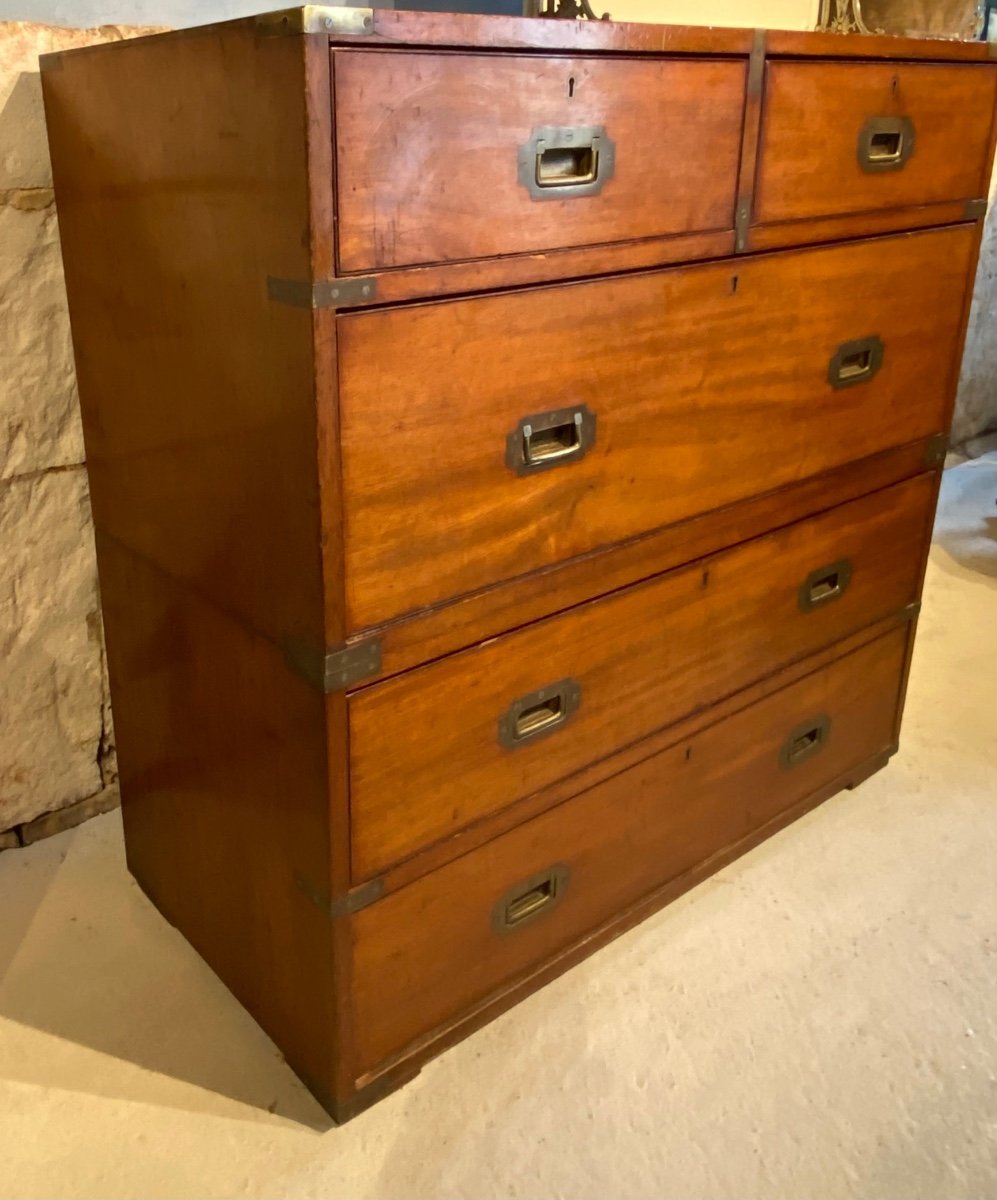 19th Century English Navy Chest Of Drawers-photo-2