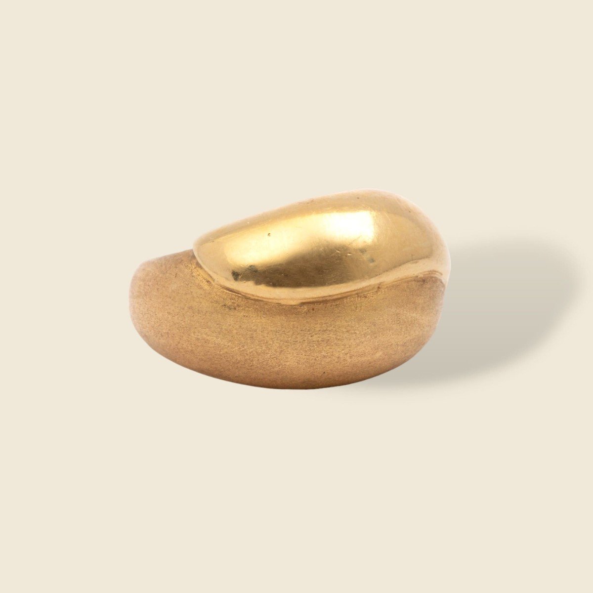 Bomba Yellow Gold Bangle Ring-photo-2