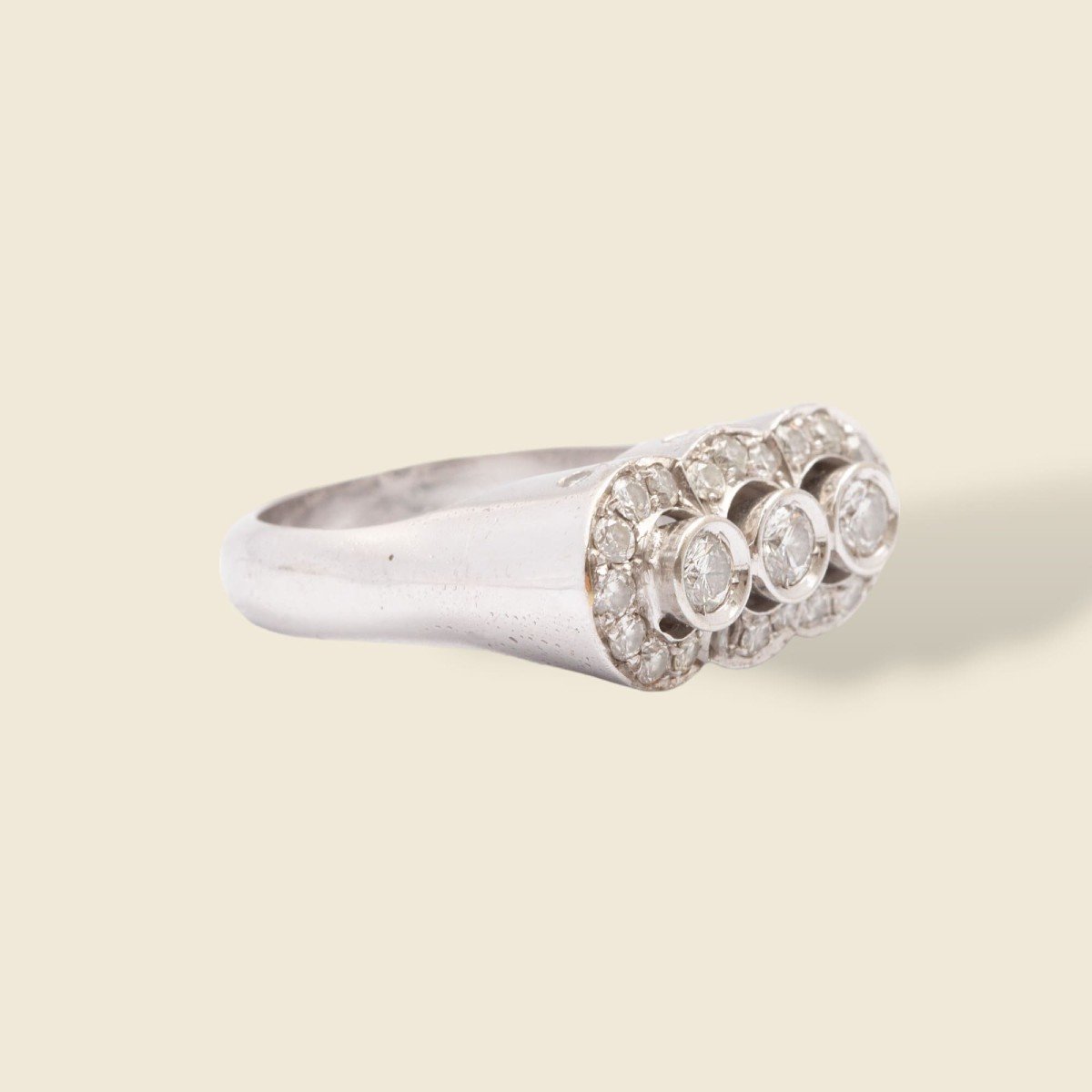 Trilogy White Gold And Diamond Ring-photo-2