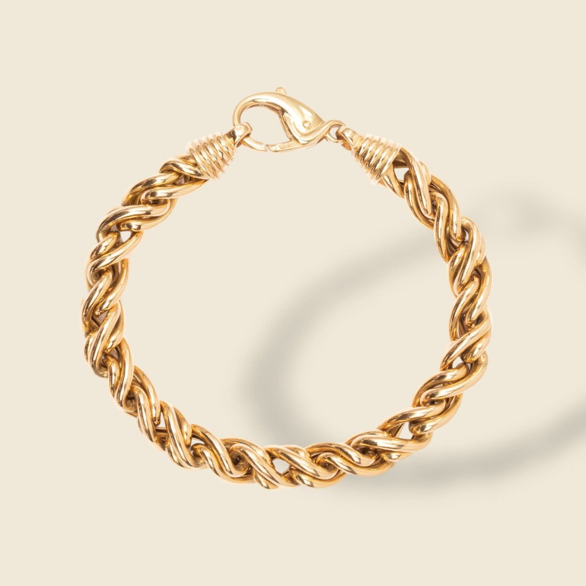 Yellow Gold Precious Lace Bracelet-photo-3