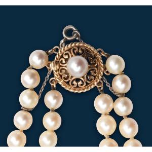 Collier perles vintage perles d'eau douce