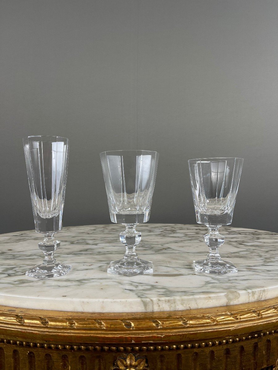 Proantic: Sèvres Crystal Glasses Set 33 Pieces