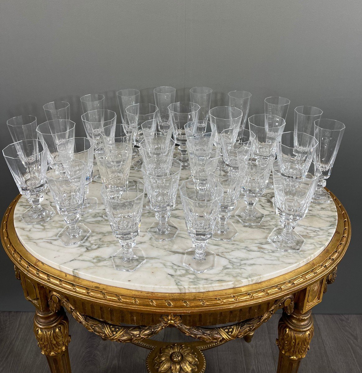 Sèvres Crystal Glasses Set 33 Pieces 