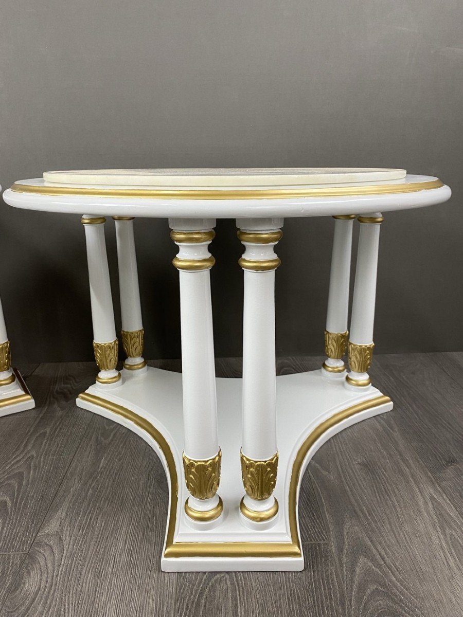 Pair Of 20th Century Neoclassical Style Side Tables -photo-2