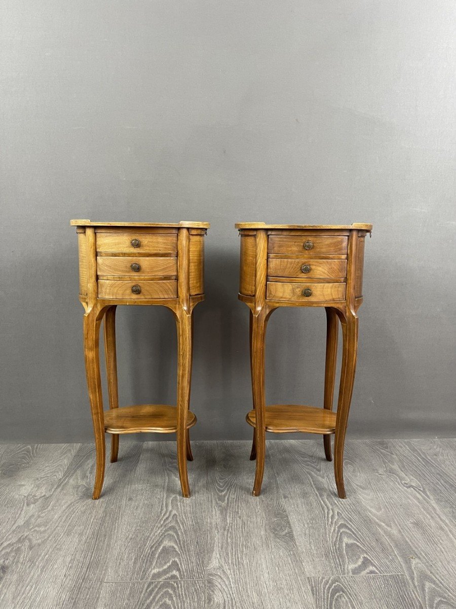 Pair Of Bedside Tables 20th Century -photo-2