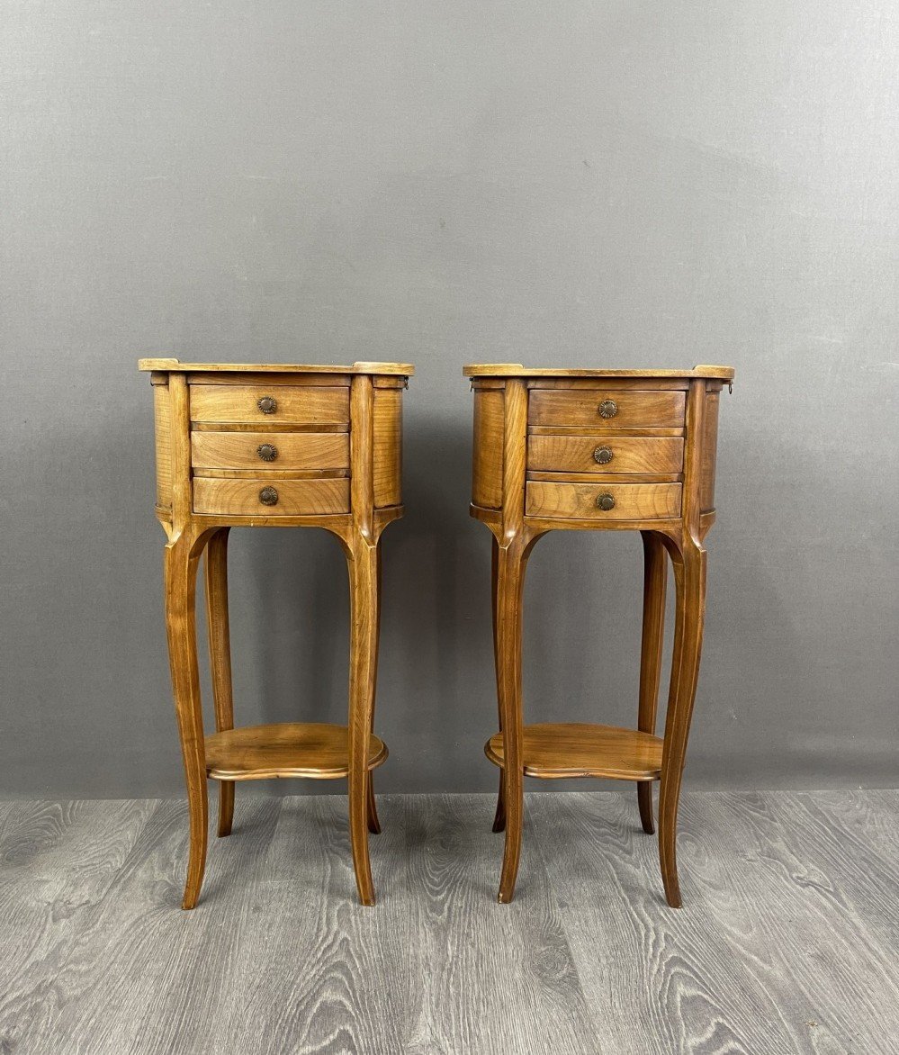 Pair Of Bedside Tables 20th Century 