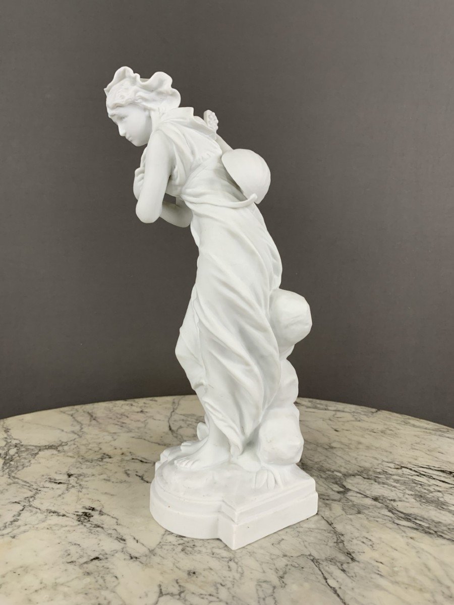 Biscuit Statue Signed Eutrope Bouret 19th Century-photo-3