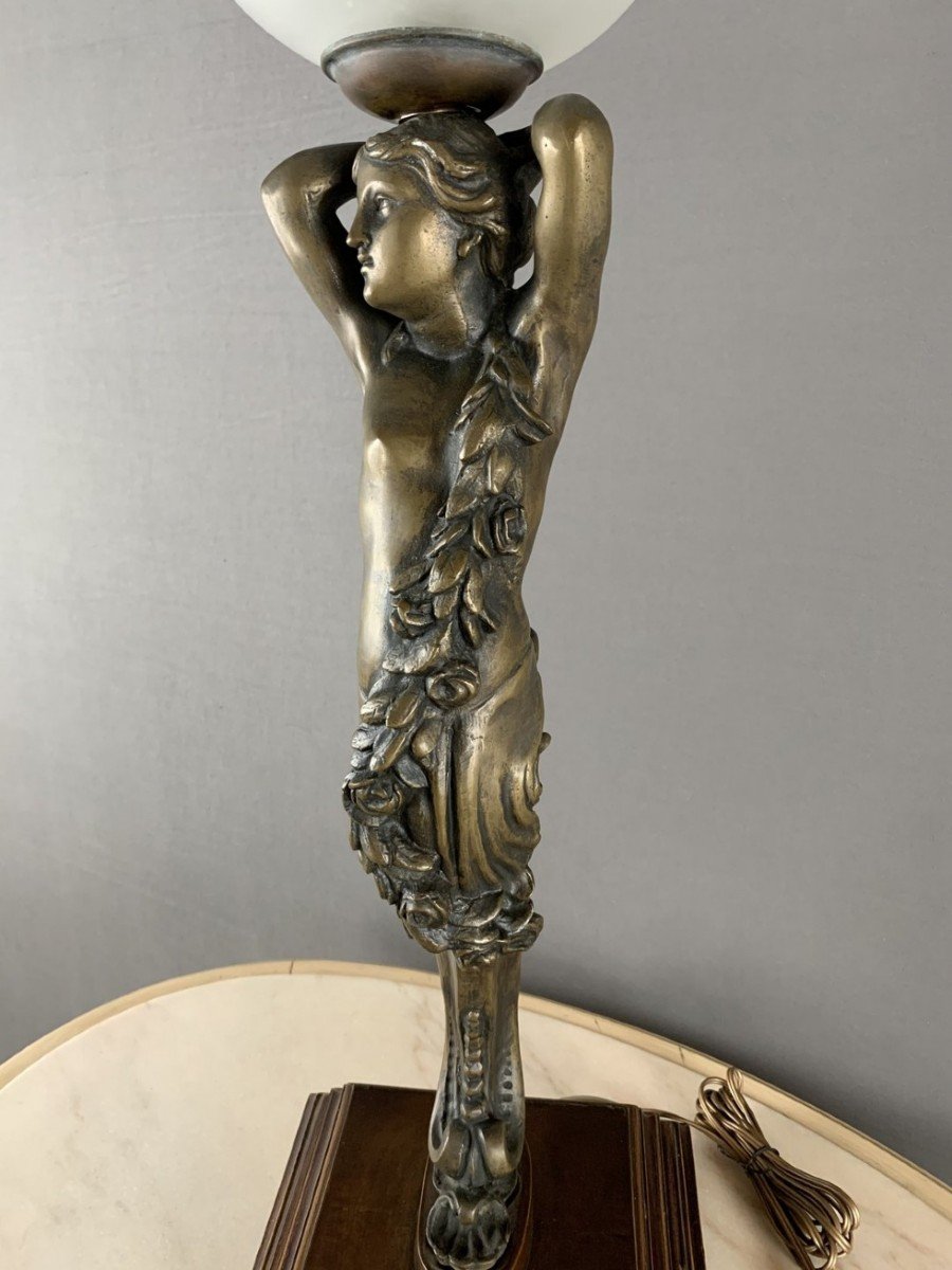 Classic Bronze Table Lamp 20th Century-photo-4