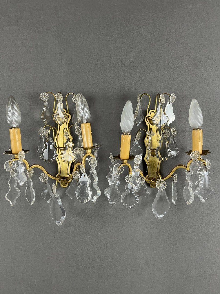 Pair Of Louis XVI Style Wall Sconces 20th Century -photo-2