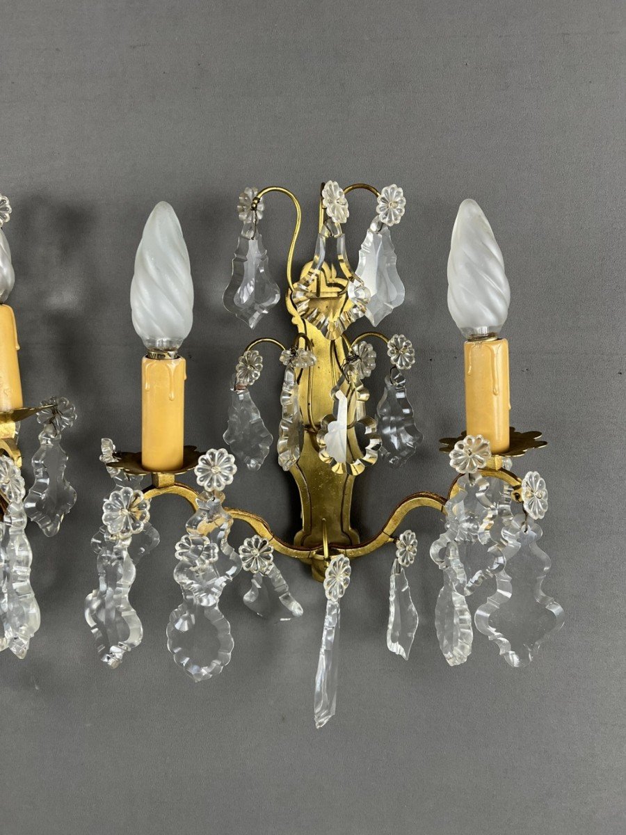 Pair Of Louis XVI Style Wall Sconces 20th Century -photo-1