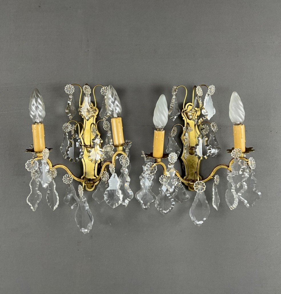 Pair Of Louis XVI Style Wall Sconces 20th Century 