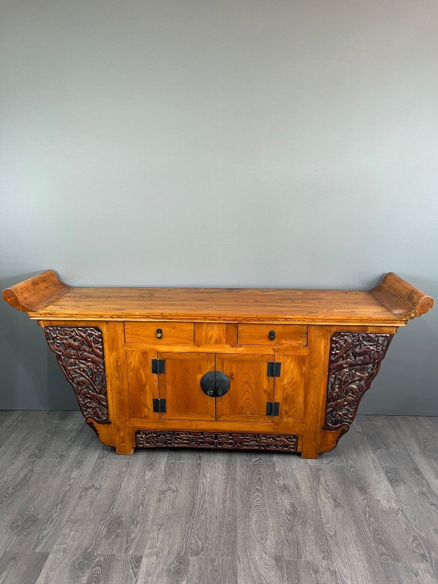 Old Japanese Console Buffet In Pine 20th Century -photo-2