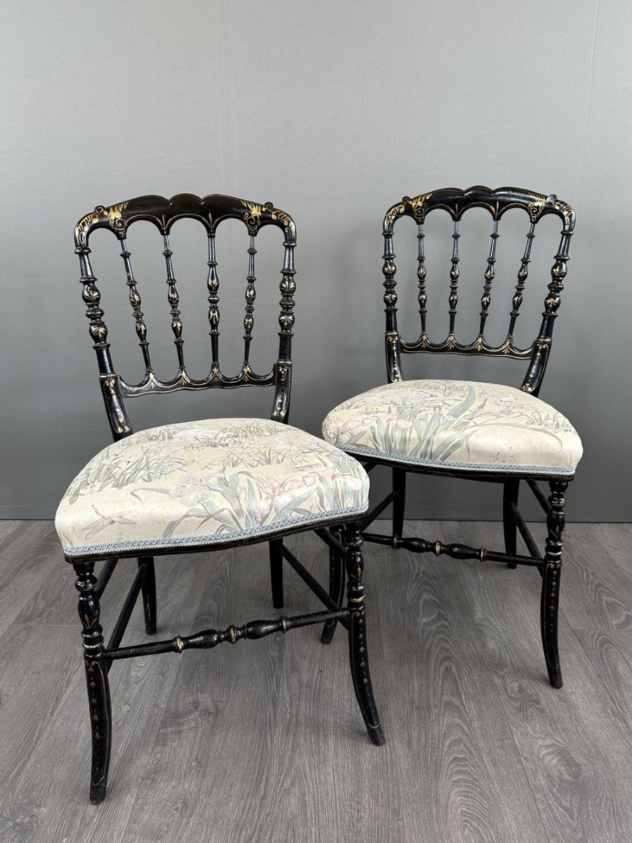 Paire De Chaises Napoléon III, XIXe Siècle 