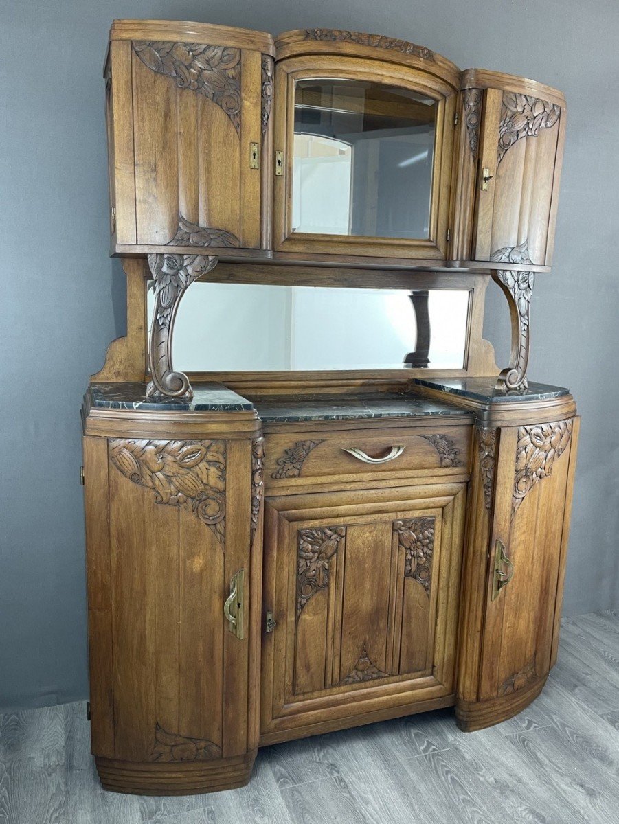 Buffet Art Nouveau De La Première Moitié Du XXe-photo-2