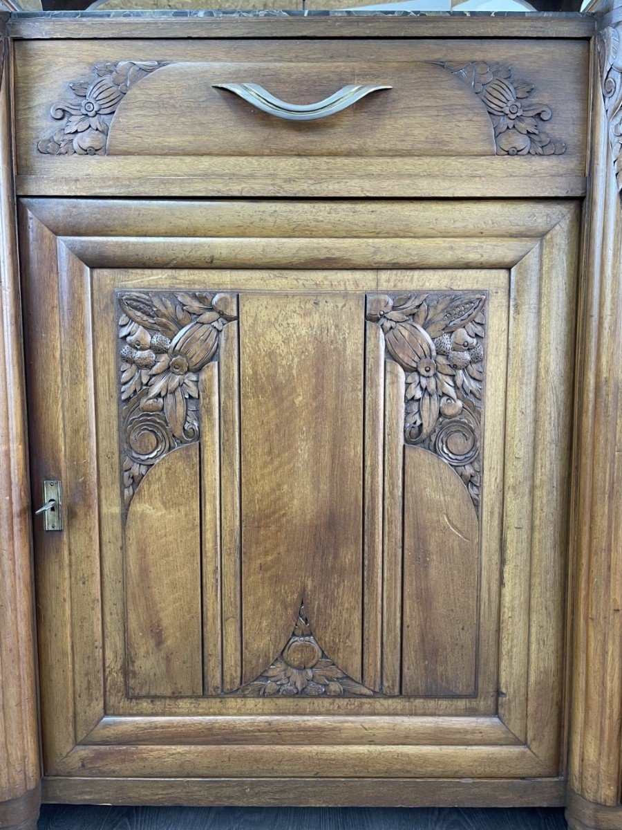 Buffet Art Nouveau De La Première Moitié Du XXe-photo-2