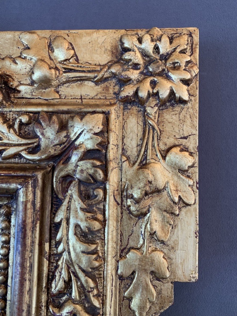 Gilded Mirror In Carved Wood Louis XVI Style, 19th Century -photo-1
