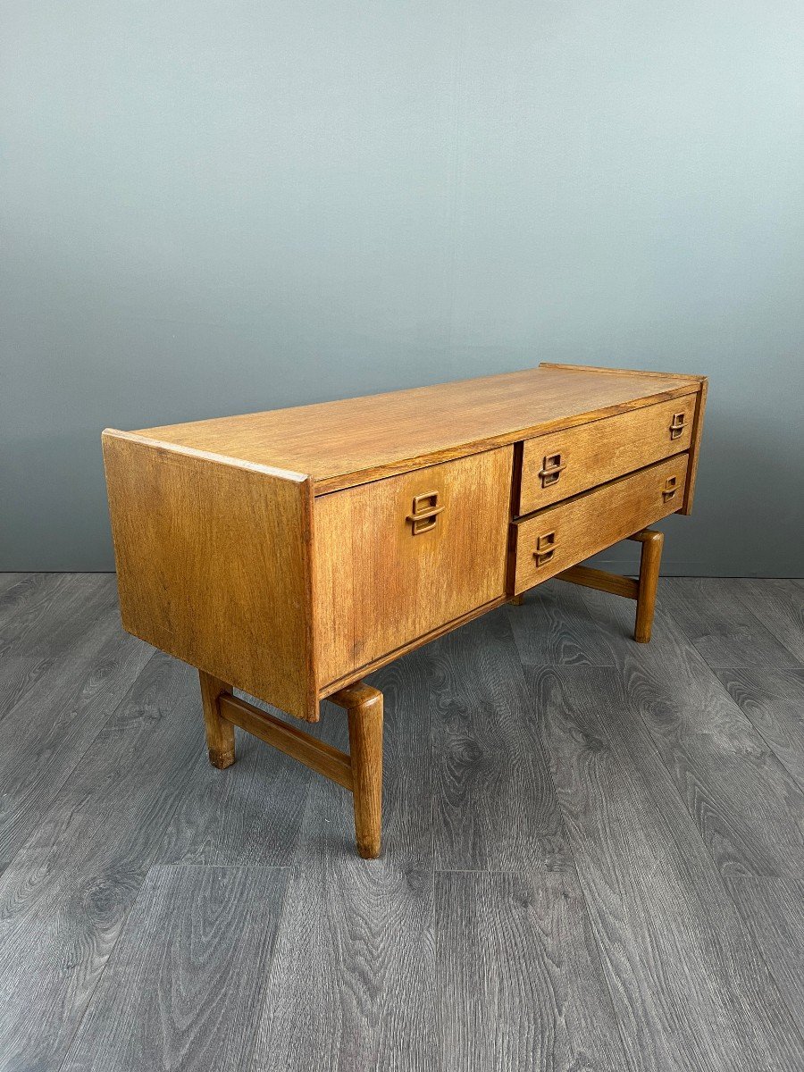 Enfilade Scandinave Danoise En Teck Vintage 1960, XXe Siècle -photo-2