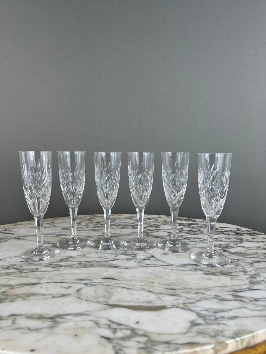 Saint Louis Crystal Glassware Set, Chantilly Model (26 Pieces), 20th Century -photo-3