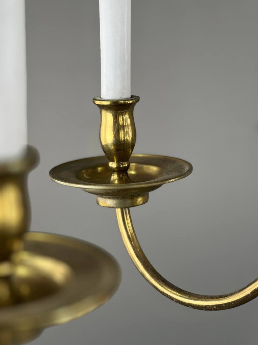 Classic Style Gilded Brass Chandelier, 20th Century-photo-3