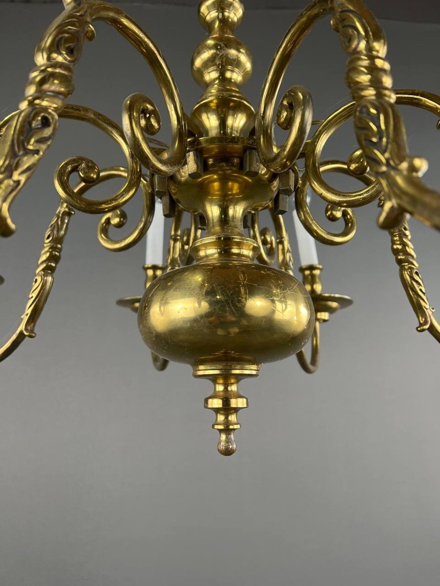 Classic Style Gilded Brass Chandelier, 20th Century-photo-1