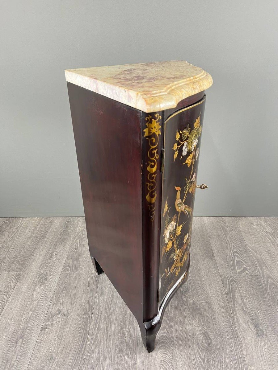 Chinese Lacquer Corner Cabinet, Early 20th Century-photo-3