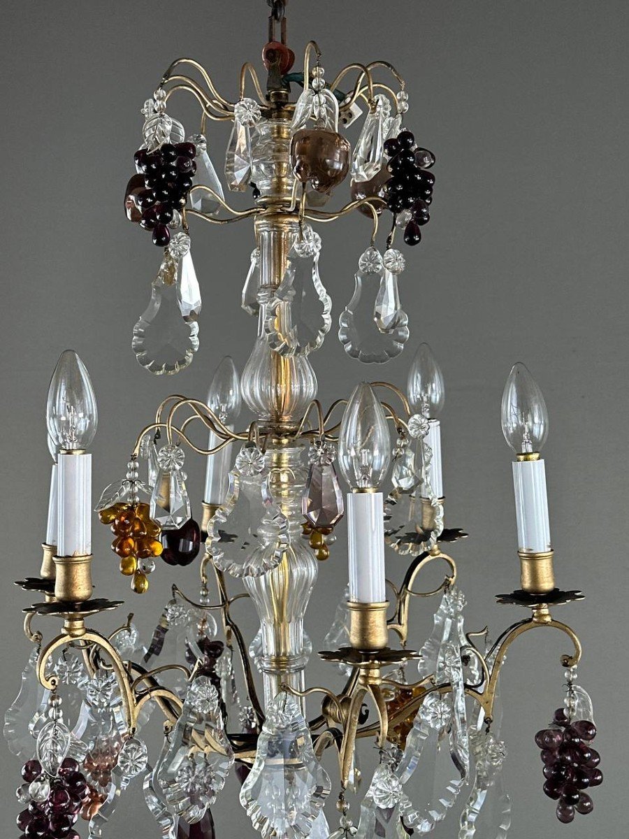 Crystal Chandelier With Tassels, Early 20th Century-photo-1