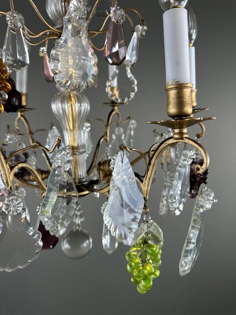 Crystal Chandelier With Tassels, Early 20th Century-photo-6