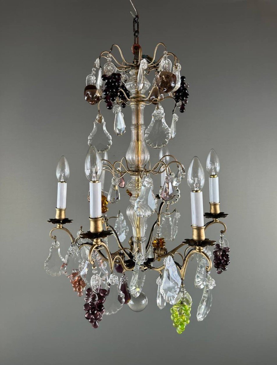 Crystal Chandelier With Tassels, Early 20th Century