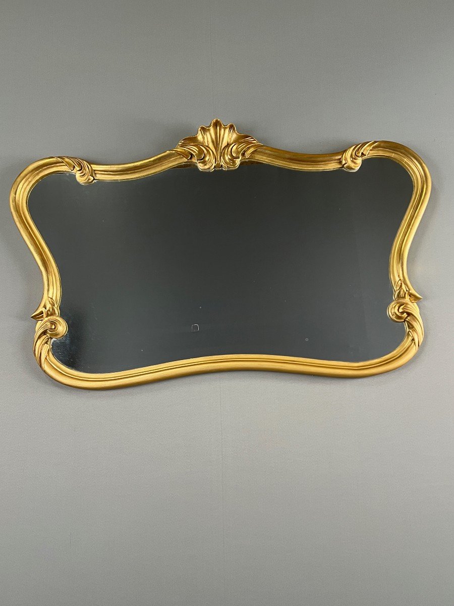 Louis XV Style Gilded Mirror, Mid-20th Century-photo-3