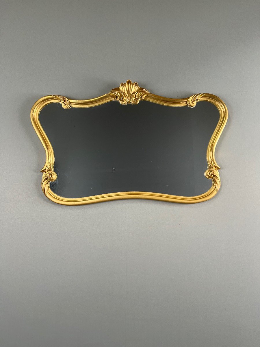 Louis XV Style Gilded Mirror, Mid-20th Century-photo-4