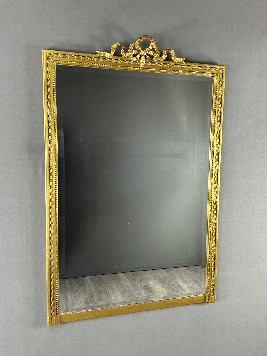 Louis XVI Gilded Mirror, Late 19th Century-photo-2