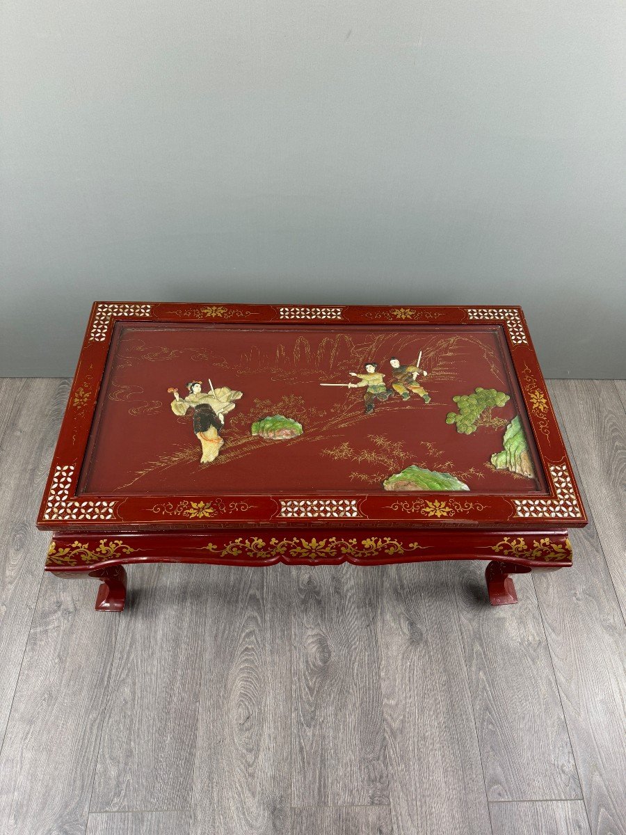 Lacquered Coffee Table, Chinese Style, 20th Century-photo-4