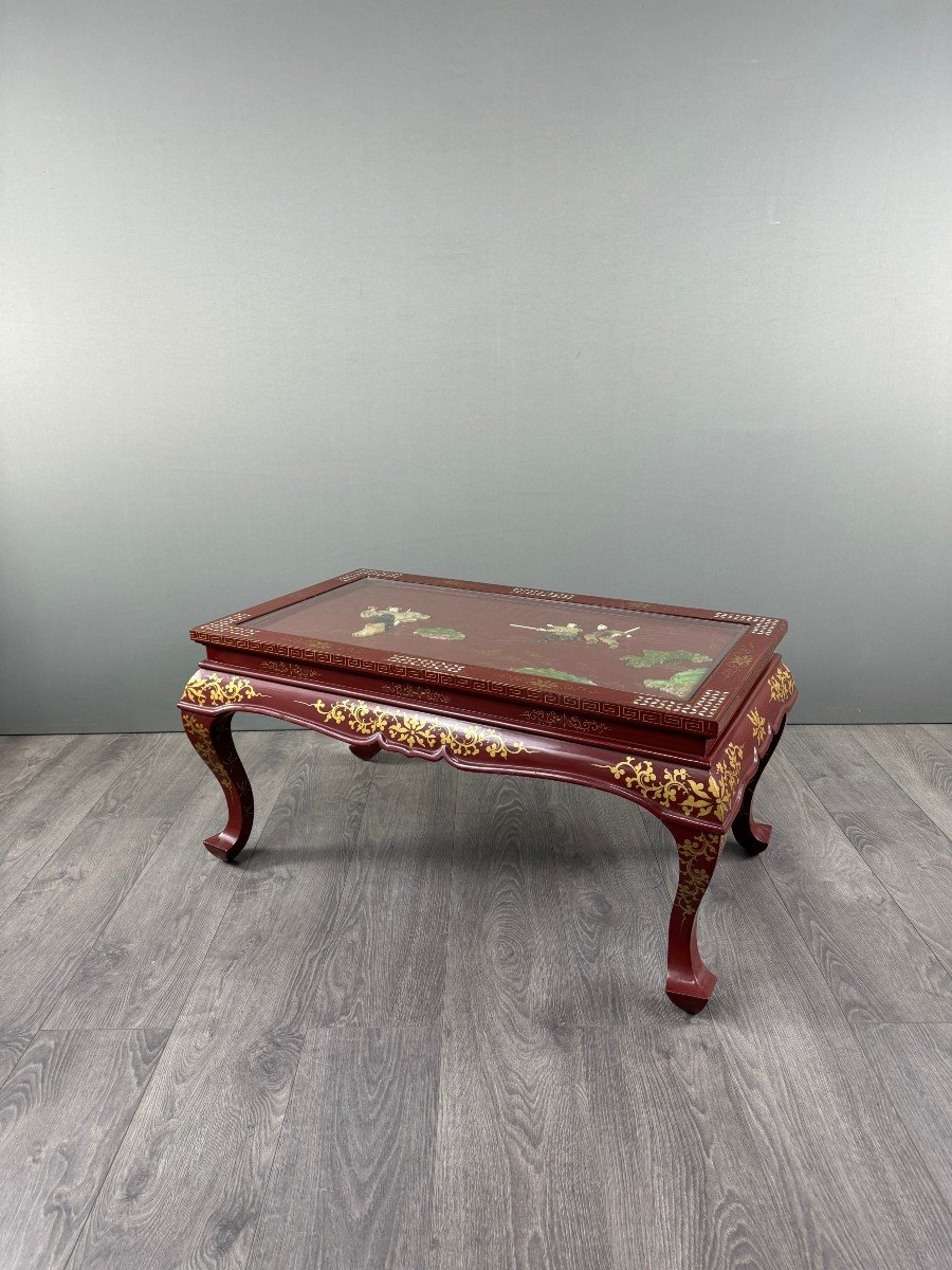 Lacquered Coffee Table, Chinese Style, 20th Century-photo-4