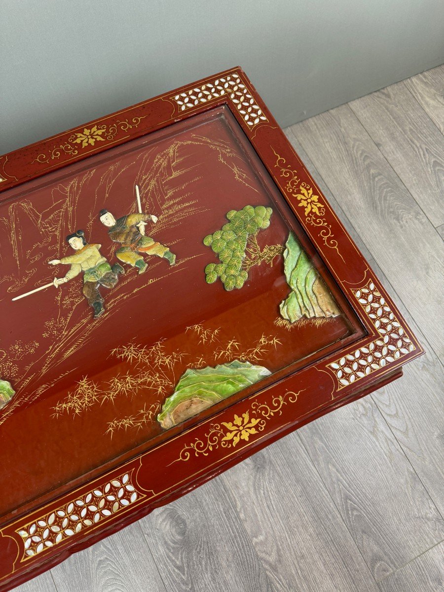 Lacquered Coffee Table, Chinese Style, 20th Century-photo-5