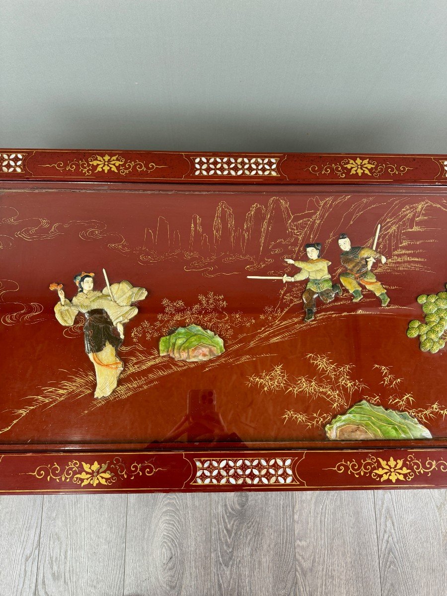 Lacquered Coffee Table, Chinese Style, 20th Century-photo-6