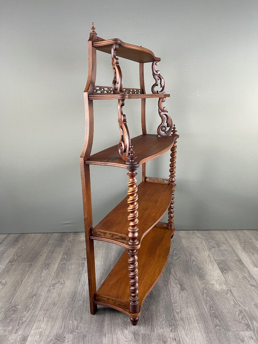 Large Carved Mahogany Shelf, 19th Century-photo-2