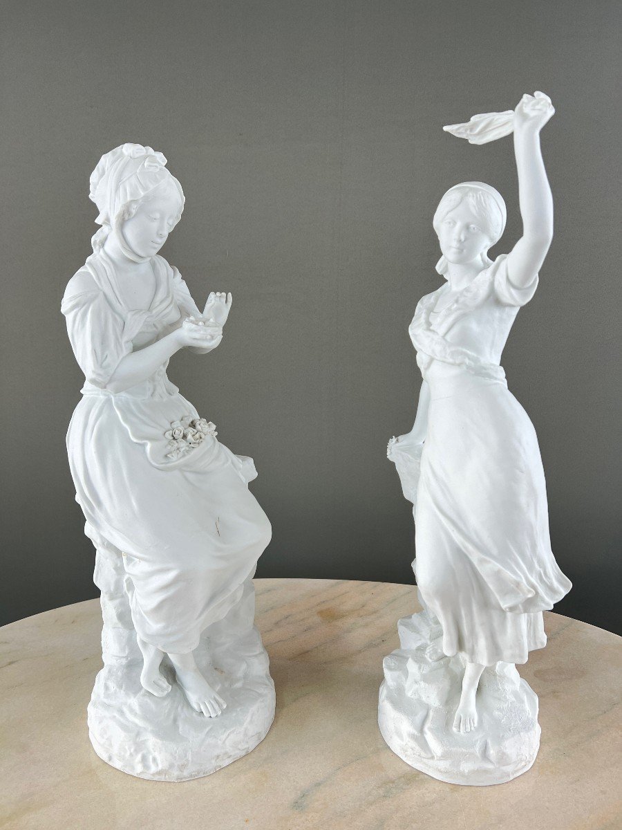 Paire De Sculptures En Biscuit, Signées G. Lévy (1820-1899), XIXe Siècle-photo-8